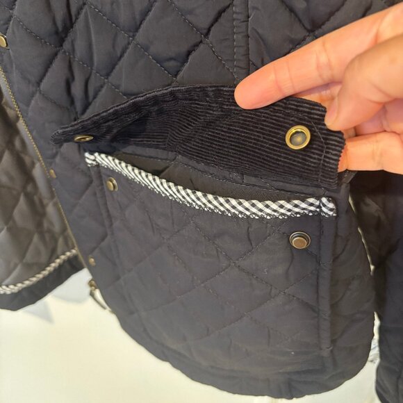 Women's Vineyard Vines Quilted Chore Coat, Black (XL) - Picture 5 of 10